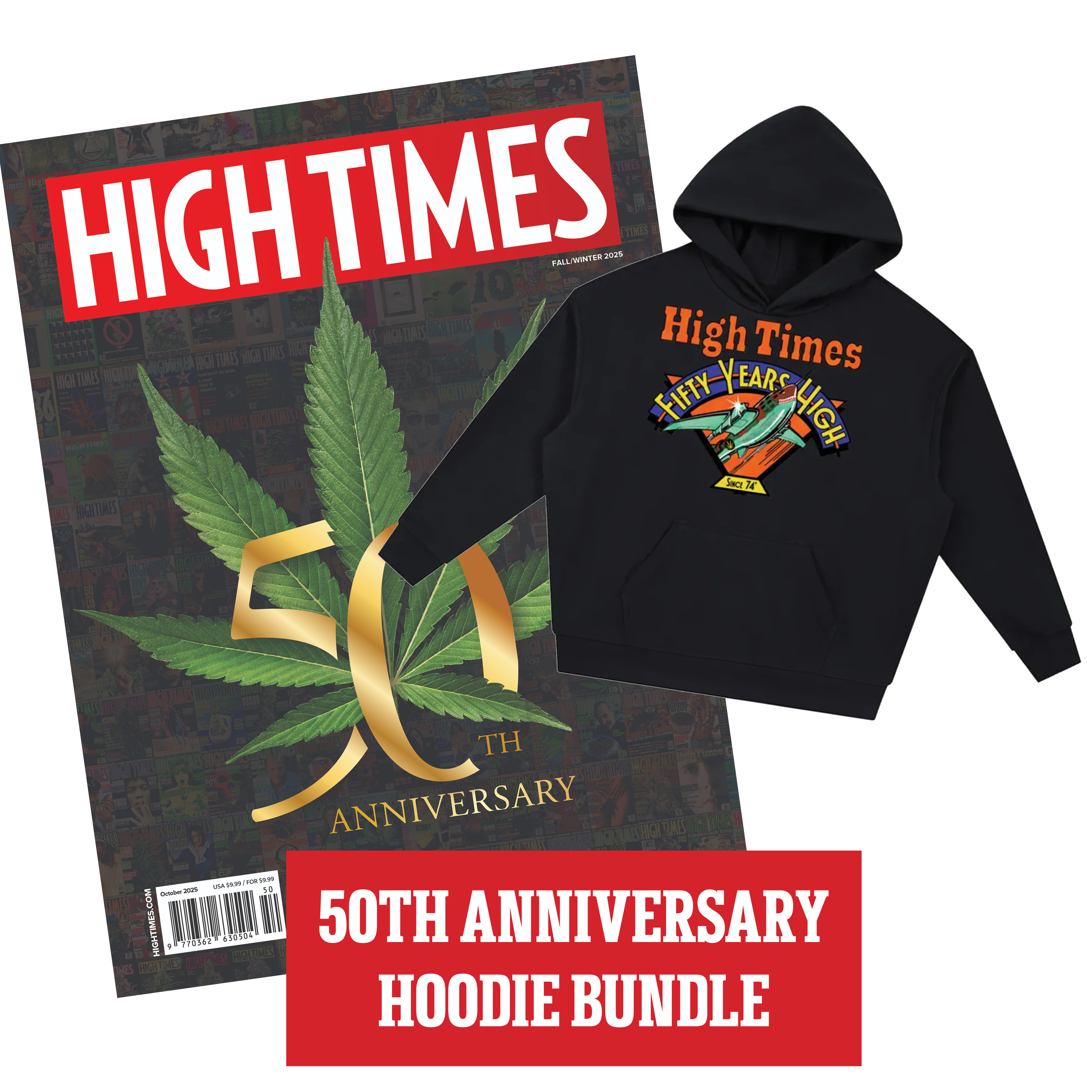 HIGH TIMES 50TH ANNIVERSARY HOODIE BUNDLE