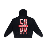 HIGH TIMES 50TH ANNIVERSARY DISTRESSED STENCIL ZIP HOODIE