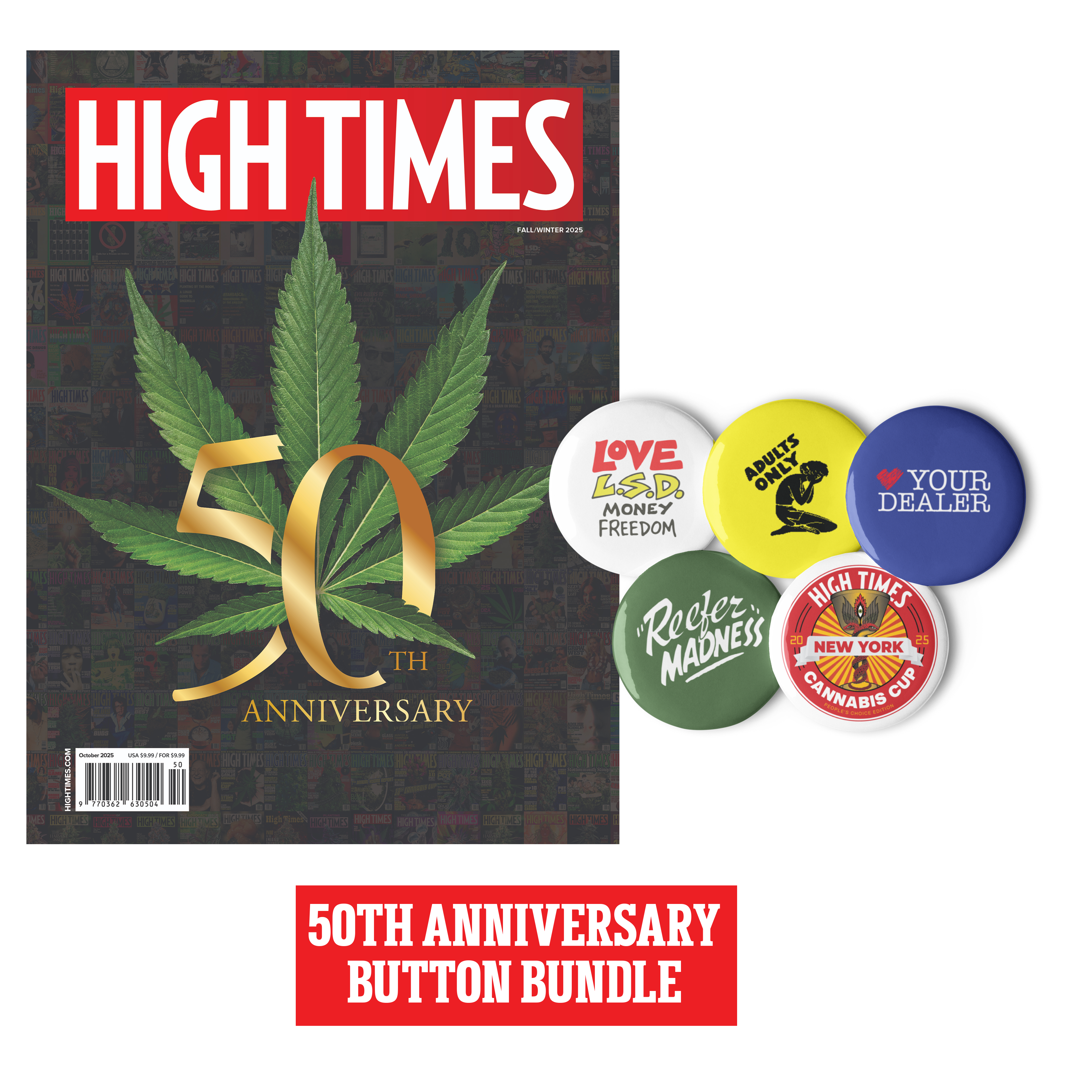 50TH ANNIVERSARY BUTTON BUNDLE